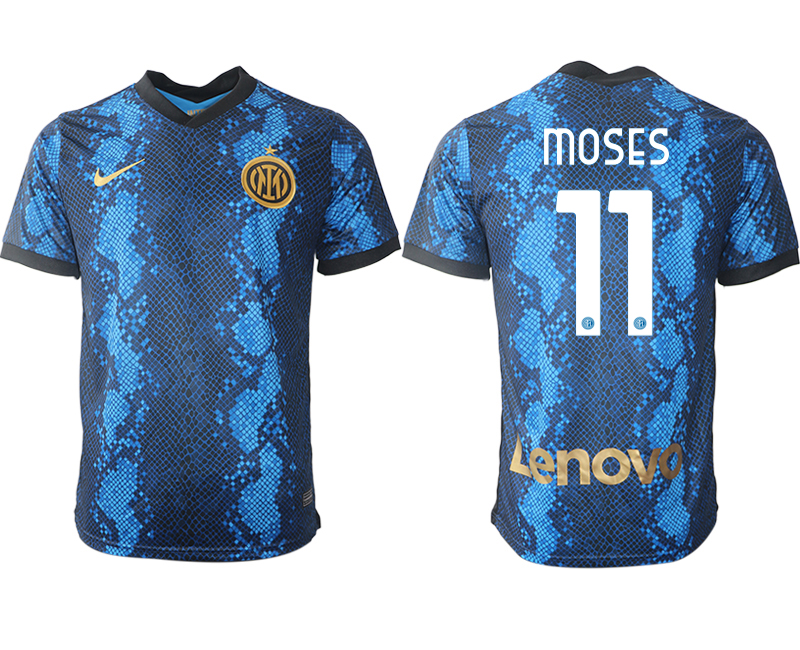 Men 2021-2022 Club Inter Milan home blue aaa versio #11 Nike Soccer Jersey->inter milan jersey->Soccer Club Jersey